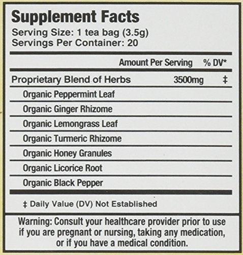 Mate Factor Functional Herbal Blends - Ginger Turmeric with Black Pepper (20 Bags)
