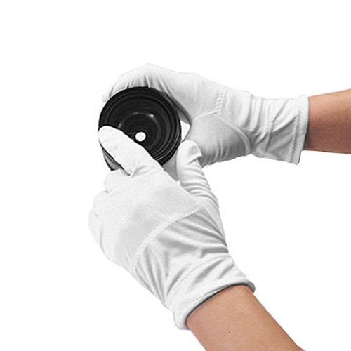 Matin Microfiber Gloves – Dust & Fingerprint Proof (White) for Lenses, Optics & Jewelry