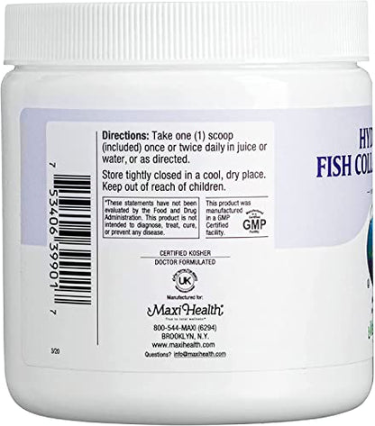 Maxi Health Collagen Peptides Powder – Marine Type I, Unflavored, Wild-Caught (10.75 oz) for Joints, Skin & Nails