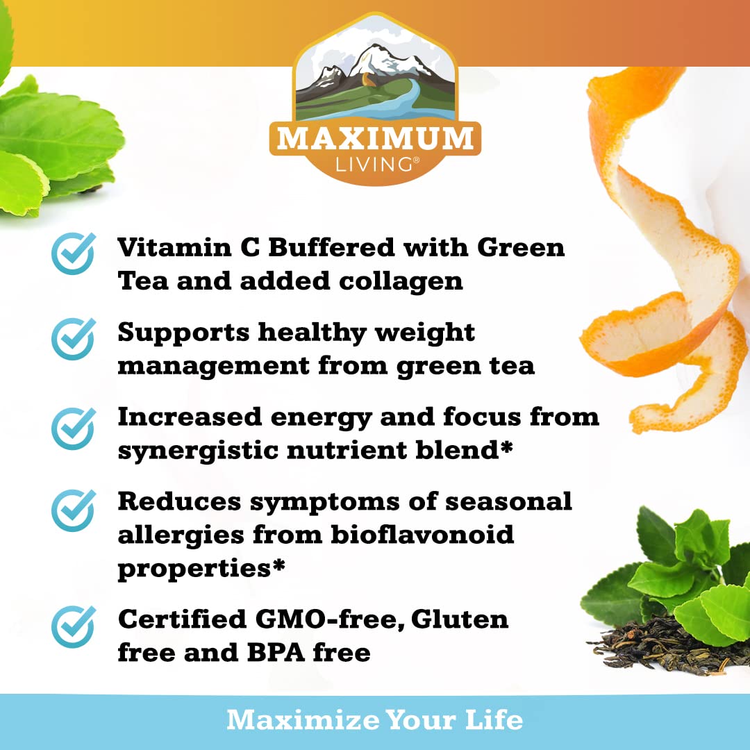 Maximum Living Solu-C with Green Tea, 120 Capsules (Pack of 2)