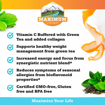 Maximum Living Solu-C with Green Tea, 120 Capsules (Pack of 2)