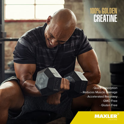 Maxler 100% Golden Creatine – Micronized Creatine Monohydrate Powder 300 g | Gluten Free, Unflavored, Vegan