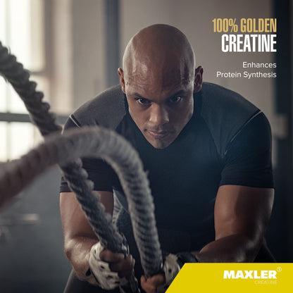Maxler 100% Golden Creatine – Micronized Creatine Monohydrate Powder 300 g | Gluten Free, Unflavored, Vegan