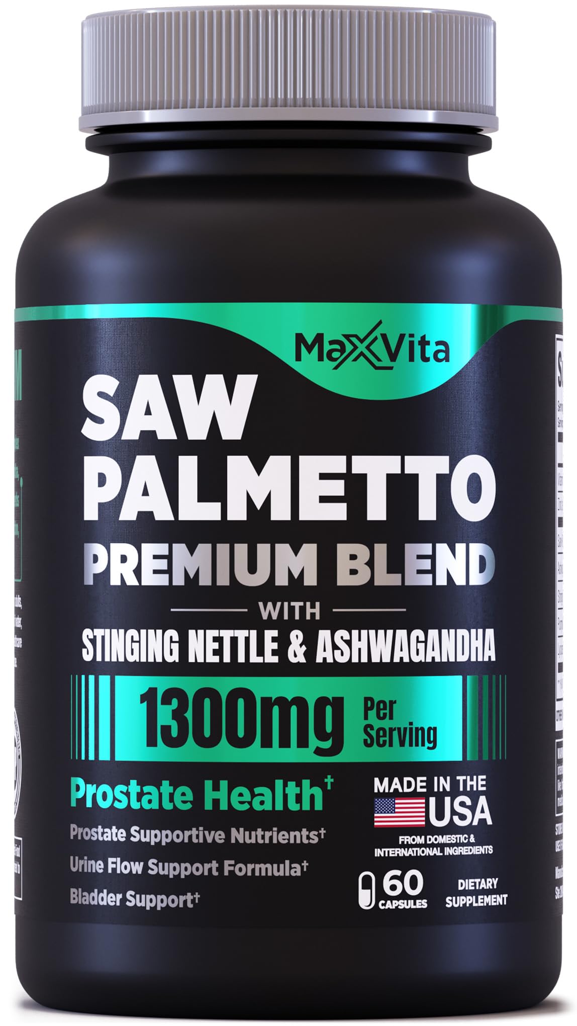 MaxVita Prostate Premium - Saw Palmetto, Nettle & Ashwagandha for Men, 60 Count