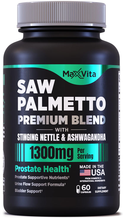 MaxVita Prostate Premium - Saw Palmetto, Nettle & Ashwagandha for Men, 60 Count
