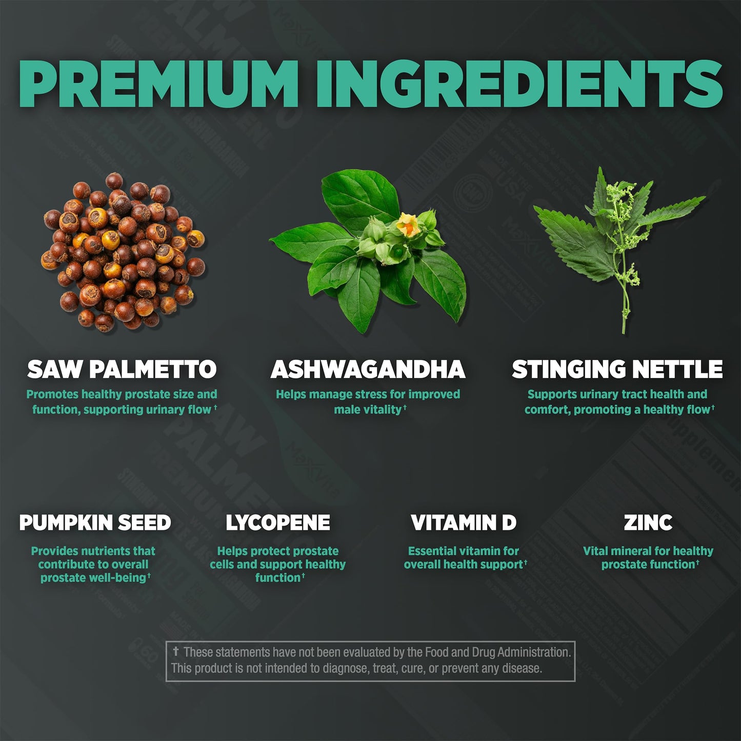 MaxVita Prostate Premium - Saw Palmetto, Nettle & Ashwagandha for Men, 60 Count