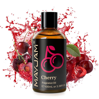 MAYJAM Cherry Fragrance Oil 100ml | Long-Lasting Diffuser Oil with Glass Dropper