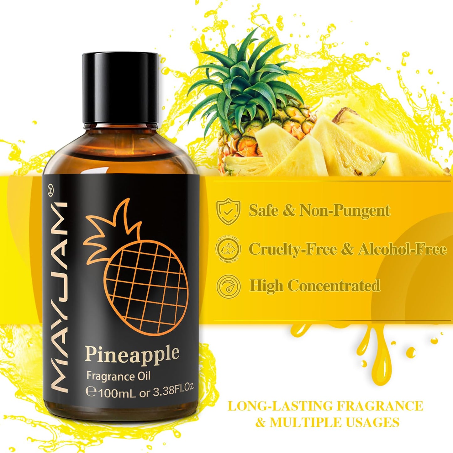 MAYJAM Pineapple Fragrance Oil 100ml – Diffuser & DIY Gift