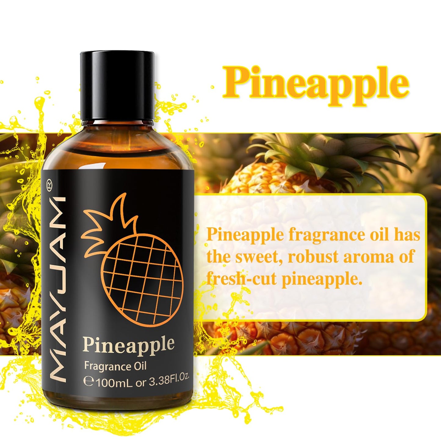 MAYJAM Pineapple Fragrance Oil 100ml – Diffuser & DIY Gift