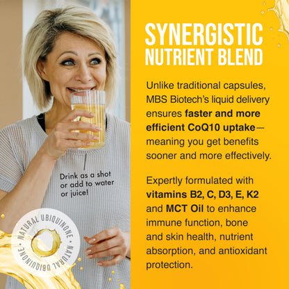 MBS Biotechnology Liquid CoQ10 120mg – 35 Servings, Superior Absorption