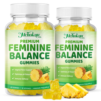 Mchokuu Premium Feminine Balance Gummies - pH Balance & Immune Support, 120 Gummies