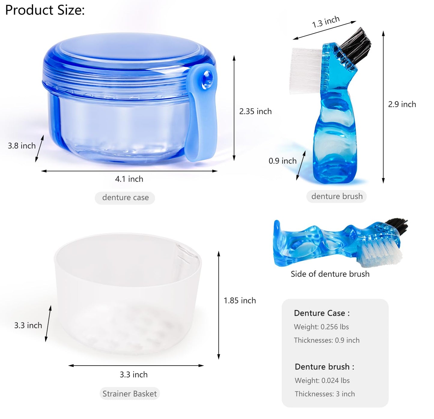 Mckkor Leak-Proof Portable Denture Bath Case | Denture Cleaning Cup