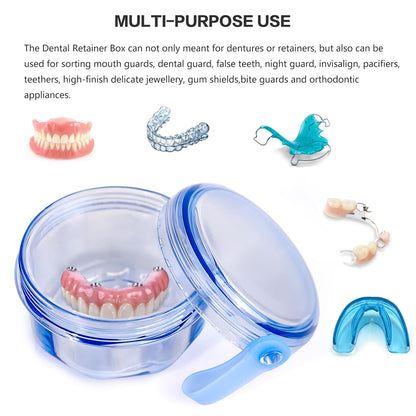 Mckkor Leak-Proof Portable Denture Bath Case | Denture Cleaning Cup