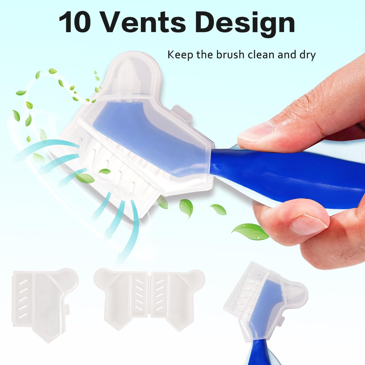 Mckkor Denture Bath Case Box - Leak-Proof Cups & Brush Kit