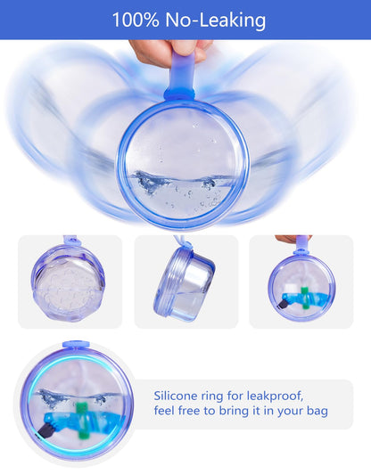 Mckkor Leak-Proof Portable Denture Bath Case | Denture Cleaning Cup