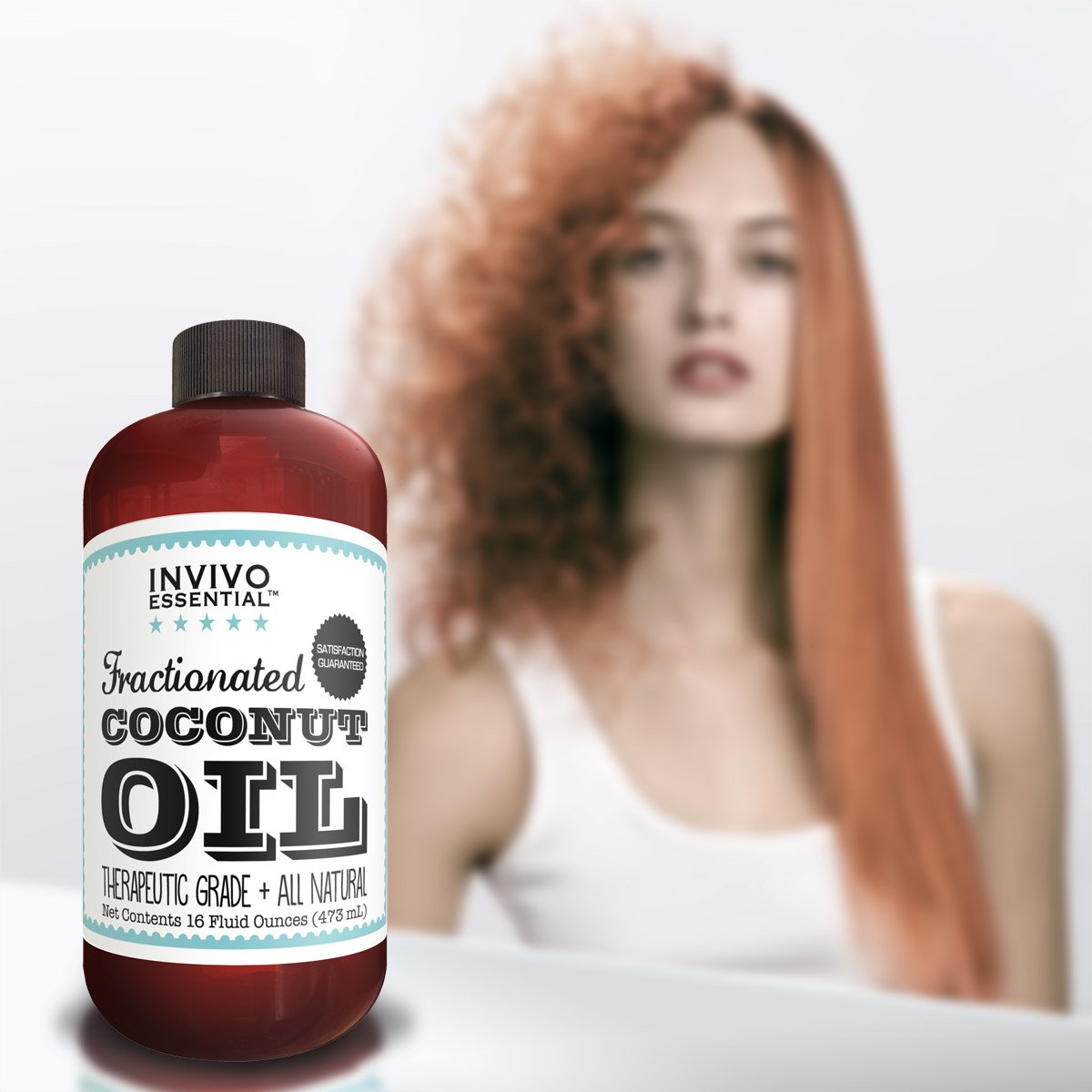Fractionated Coconut Oil 16oz - Premium Therapeutic Grade Carrier Oil for Aromatherapy & Massage with Pump