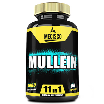 Mecisco 11in1 Mullein Leaf Capsules – Panax Ginseng, Cordyceps & More | 60 Capsules