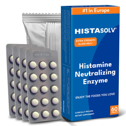 Medagel HISTAsolv Extra Strength DAO Enzyme for Histamine Intolerance – 60 Pack (Austria)