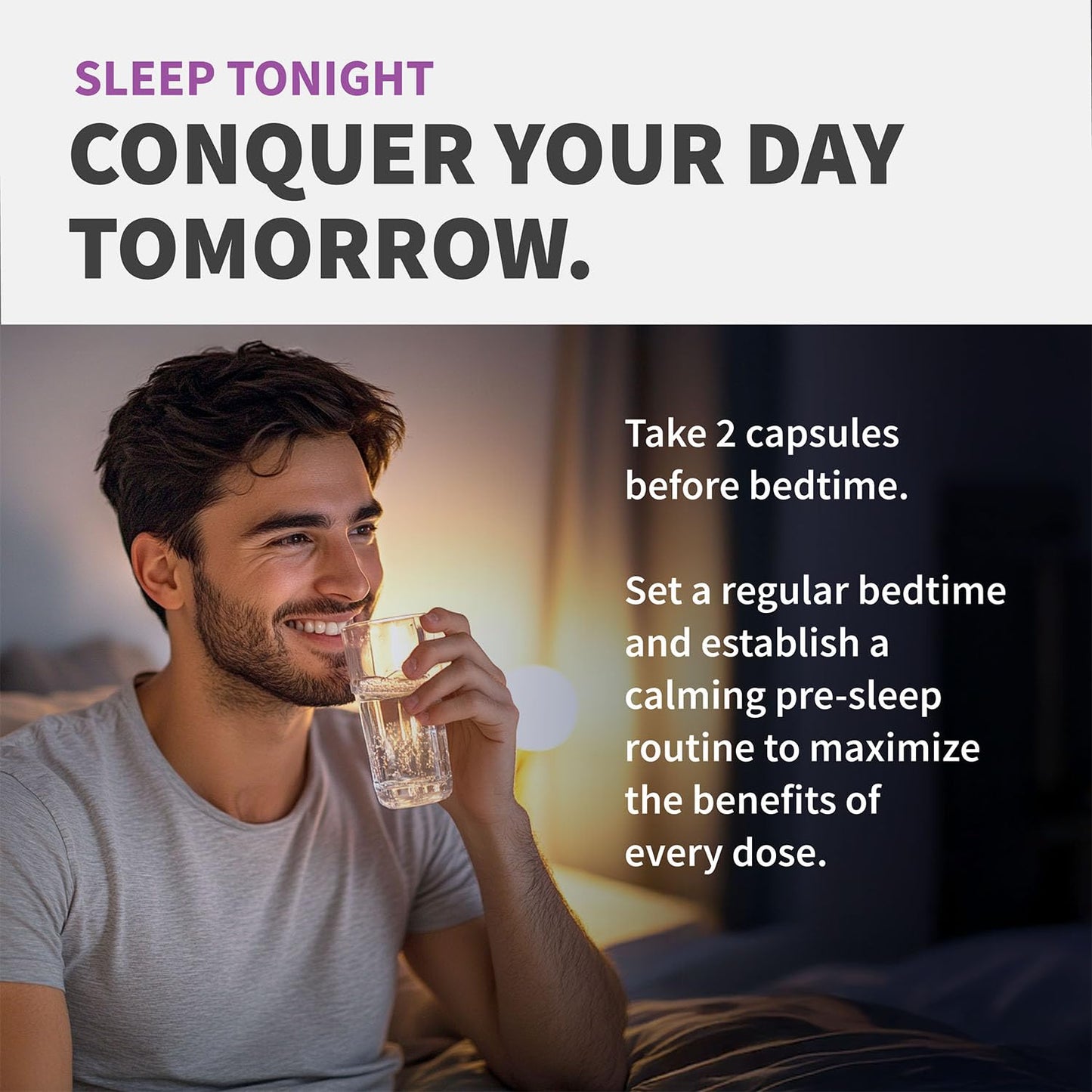 MEDCHOICE 12-in-1 Melatonin Sleep Capsules – Melatonin 5 mg + Magnesium Glycinate 500 mg (90 ct, Pack of 2)
