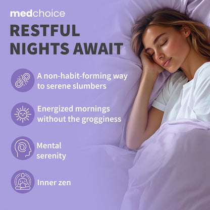 MEDCHOICE 12-in-1 Melatonin Sleep Capsules - 10mg Extra Strength with Magnesium, Ashwagandha, GABA (180 capsules, Pack of 2)