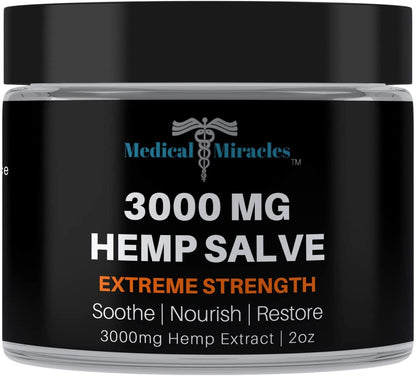 Medical Miracles Hemp 3000mg Salve – Extreme Strength for Joints | USA Made
