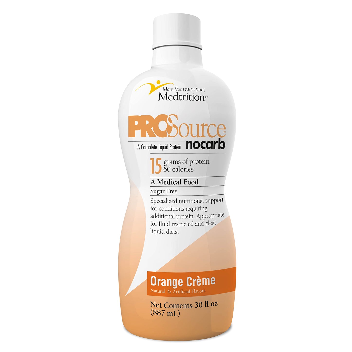 Medtrition ProSource NoCarb Orange Creme Liquid Protein – 15 g/30 mL, 4 Bottles