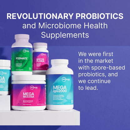 Mega IgG2000 Gut Health Powder – Dairy-Free IgG Immunoglobulin for Women, Men & Kids 2+ | Microbiome Labs (2.1 oz)