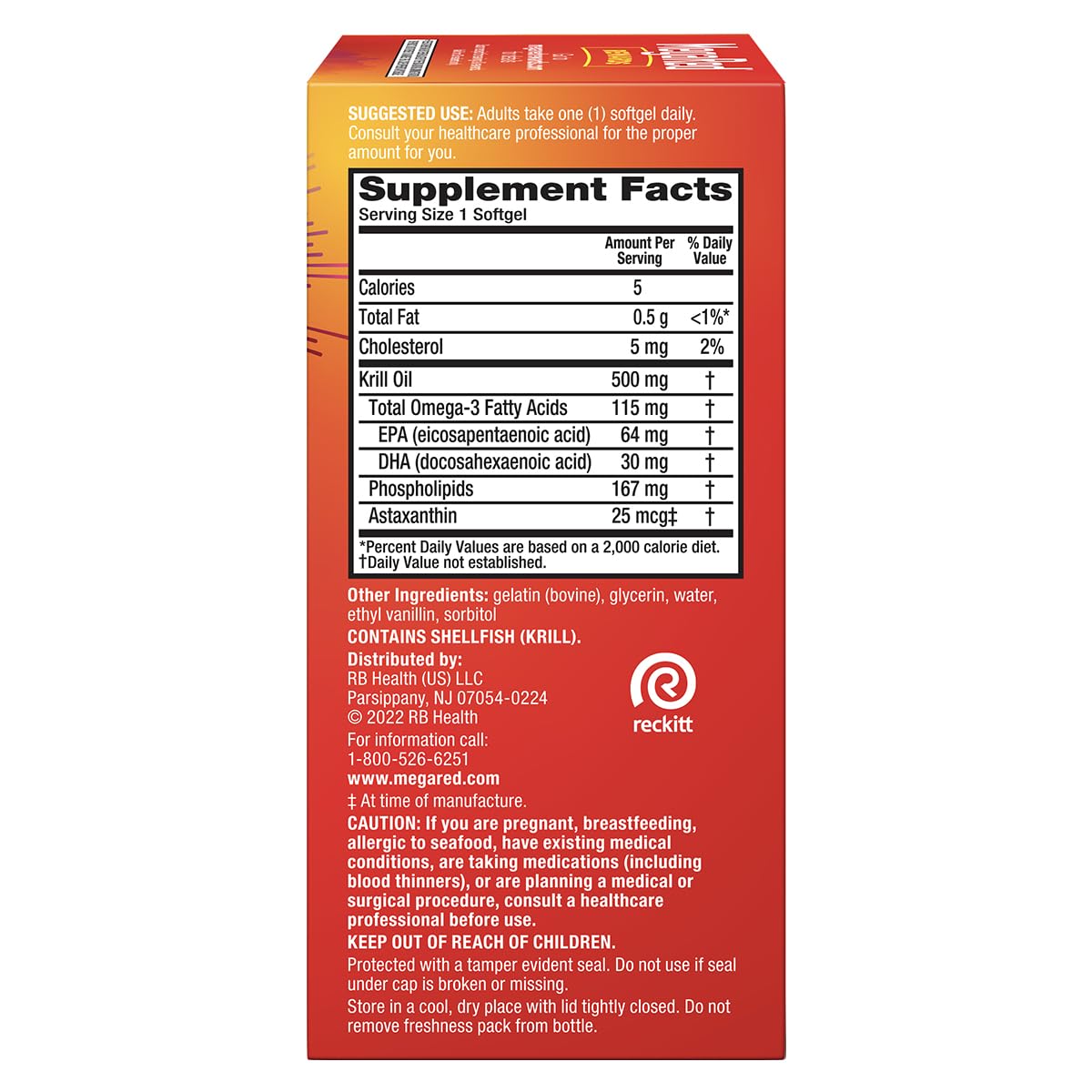 MegaRed Extra Strength Krill Oil 500mg - EPA/DHA, No Fishy Aftertaste | Heart Health, 80 Softgels (2 Pack)