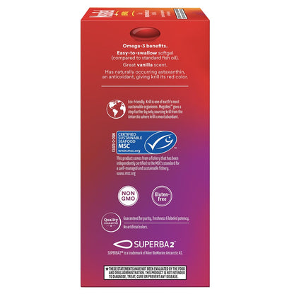 MegaRed Extra Strength Krill Oil 500mg - EPA/DHA, No Fishy Aftertaste | Heart Health, 80 Softgels (2 Pack)