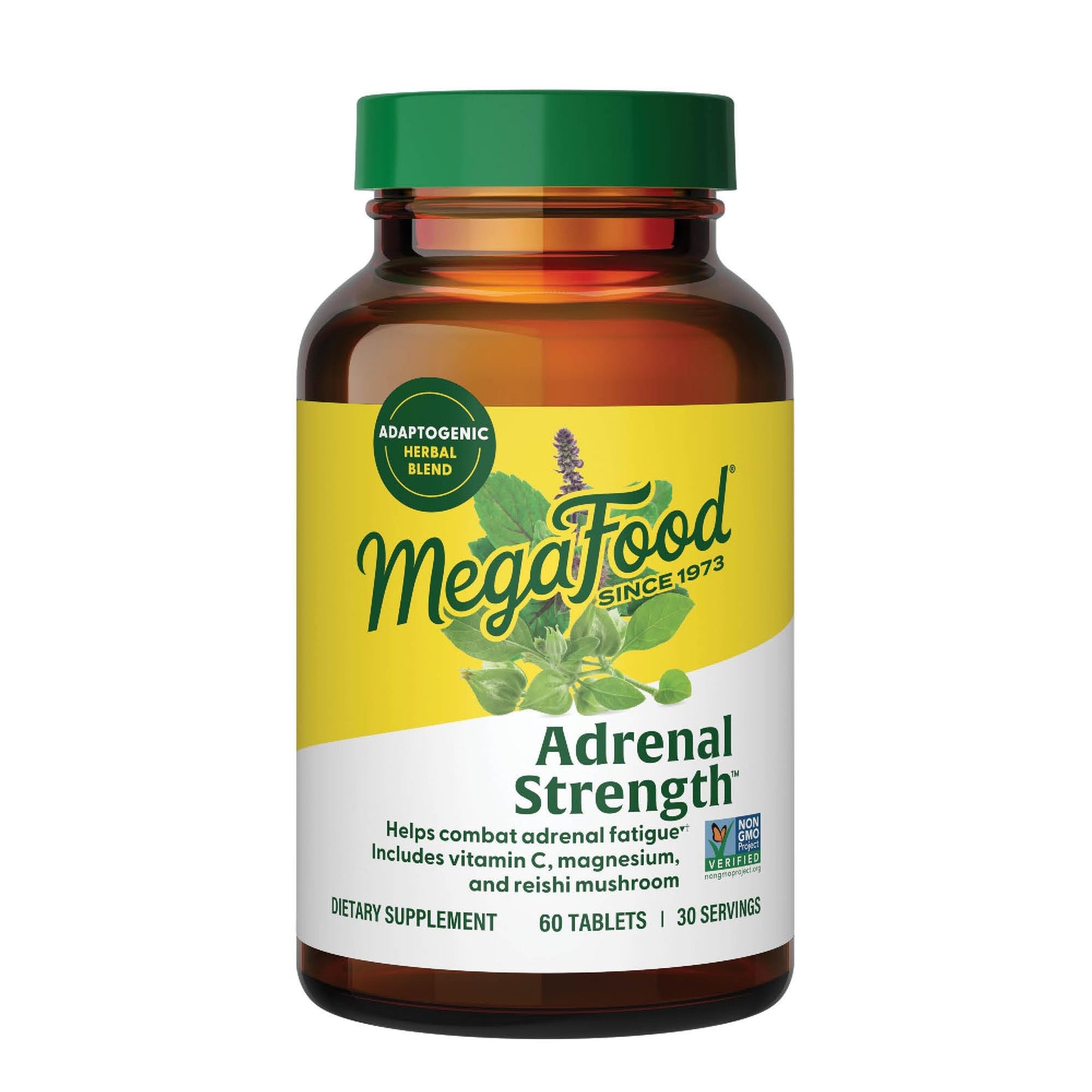MegaFood Adrenal Strength - Adrenal Support with Ashwagandha, Magnesium Glycinate, Vitamin C | Vegetarian, 60 Tablets
