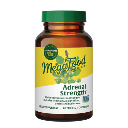MegaFood Adrenal Strength - Adrenal Support with Ashwagandha, Magnesium Glycinate, Vitamin C | Vegetarian, 60 Tablets