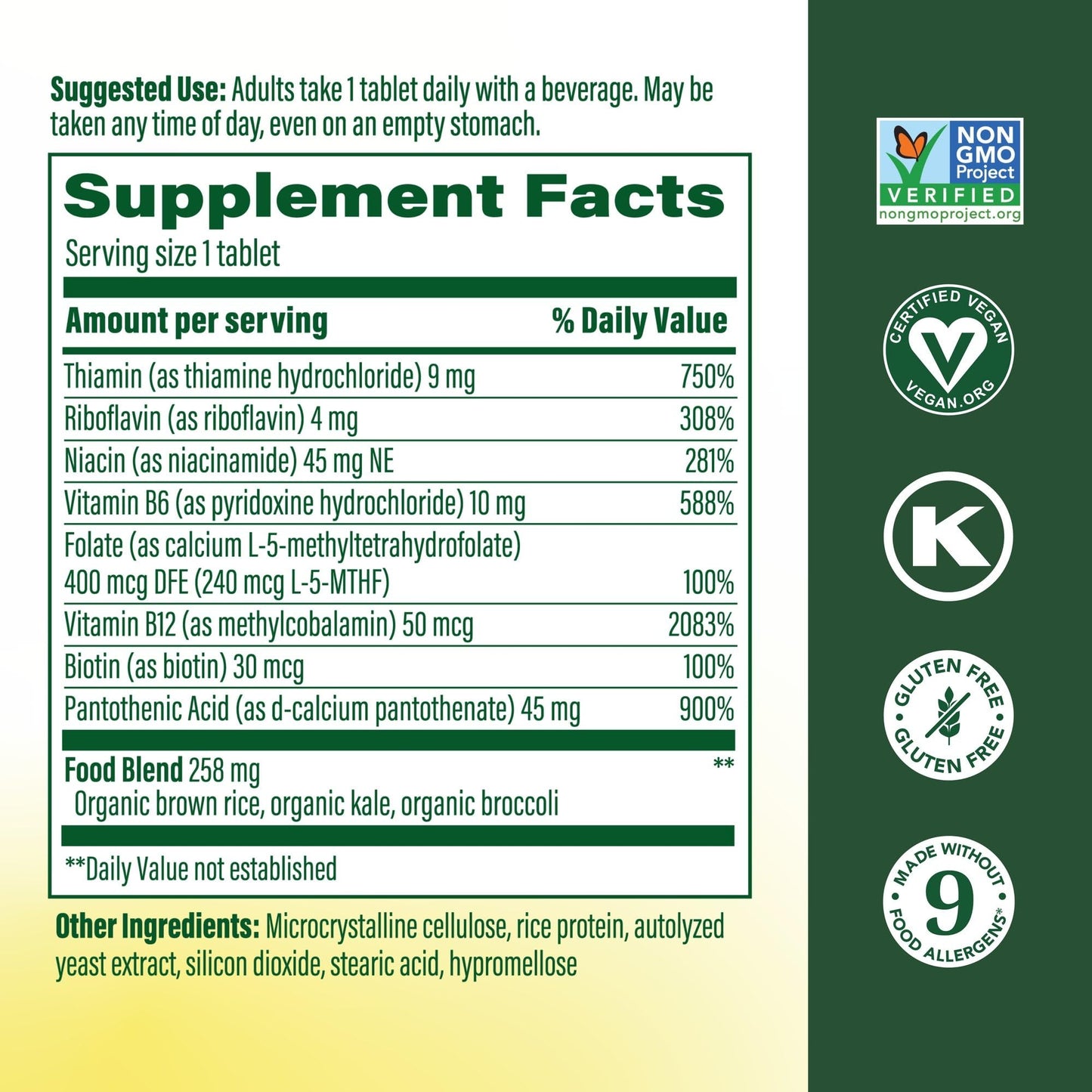 MegaFood Balanced B Complex – Vegan B Vitamins for Energy & Nervous System Support | 90 Tablets