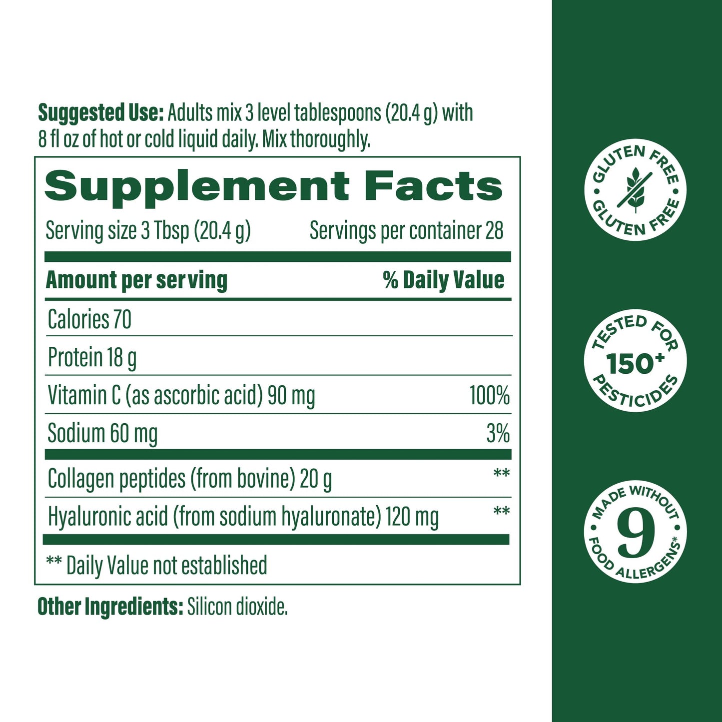 MegaFood Collagen Peptides – Unflavored, 20oz (28 Servings) – Grass-Fed Bovine