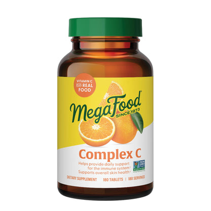 MegaFood Complex C – Vegan Vitamin C with Real Food Ingredients | Gluten-Free, 180 Tablets