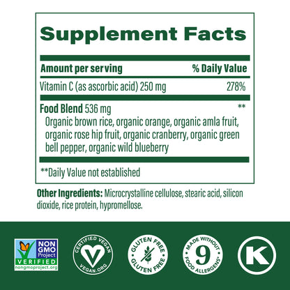 MegaFood Complex C – Vegan Vitamin C with Real Food Ingredients | Gluten-Free, 180 Tablets