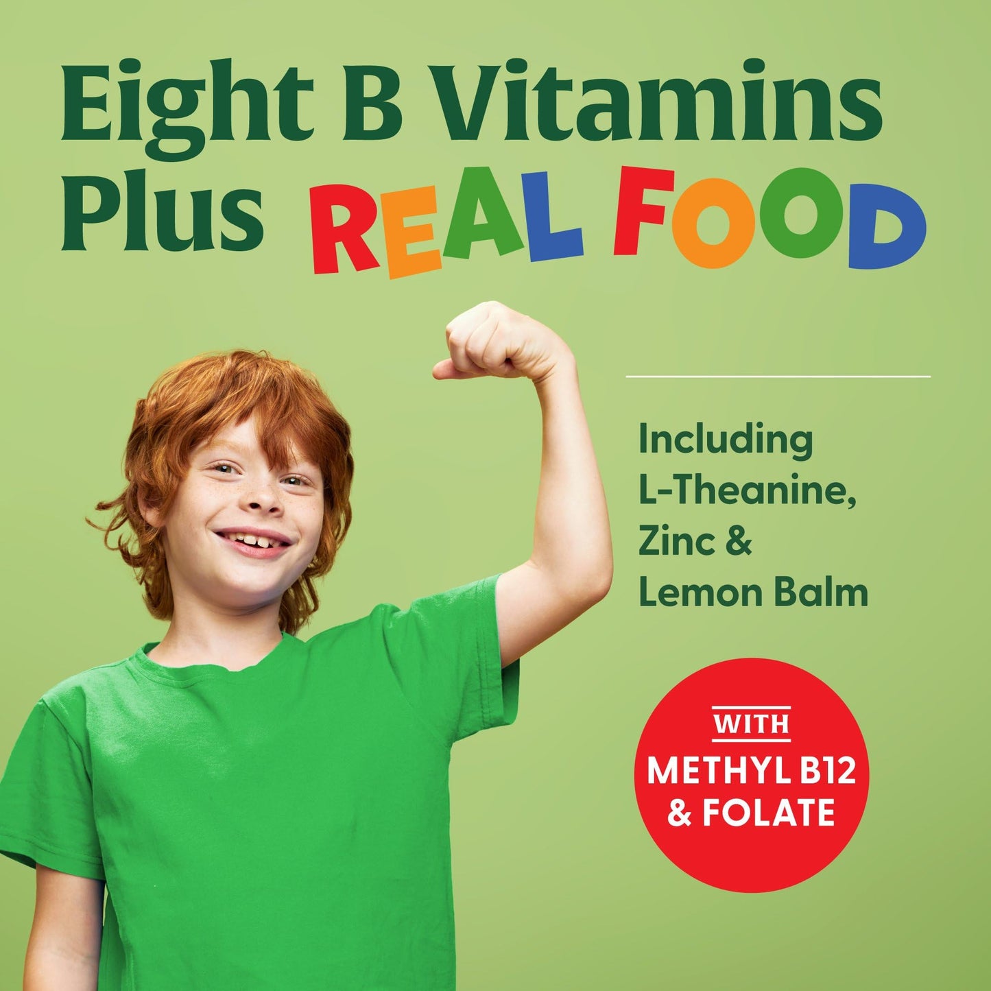 MegaFood Kids Vitamin B Complex – B12, B6, Folate, L-Theanine | Vegetarian & Gluten Free