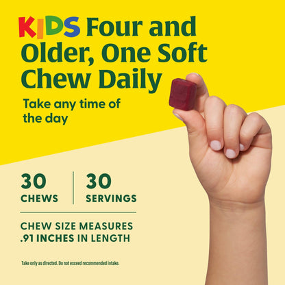 MegaFood Kids One Daily Multivitamin Soft Chews – Grape, 4+, Vegetarian