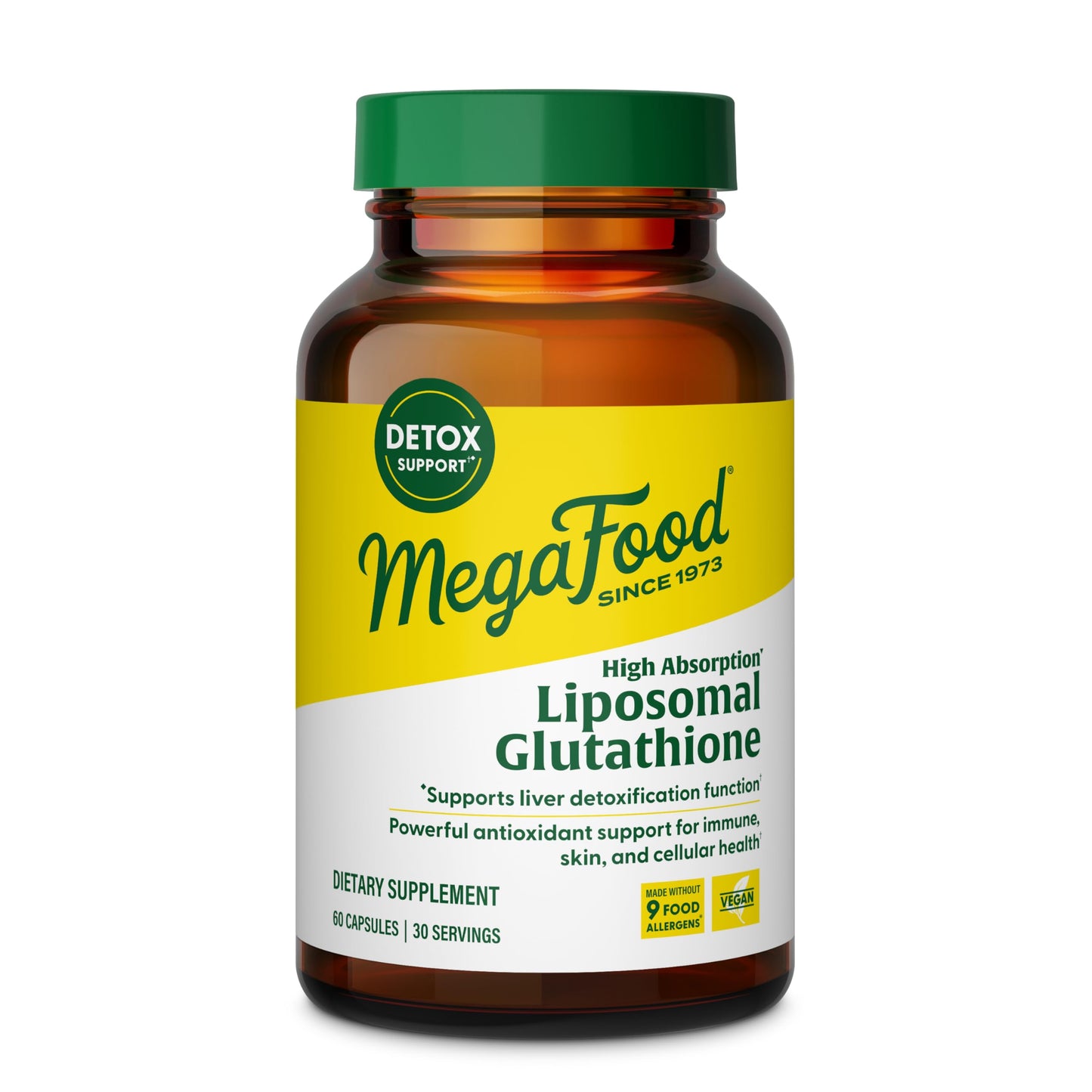 MegaFood High Absorption Liposomal Glutathione — Gluten Free, Vegan | 60 Capsules
