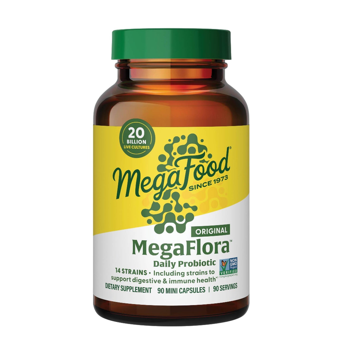 MegaFood MegaFlora Probiotic – 20B CFU, 14 Strains for Women’s Digestive Health | Vegetarian, Non-GMO