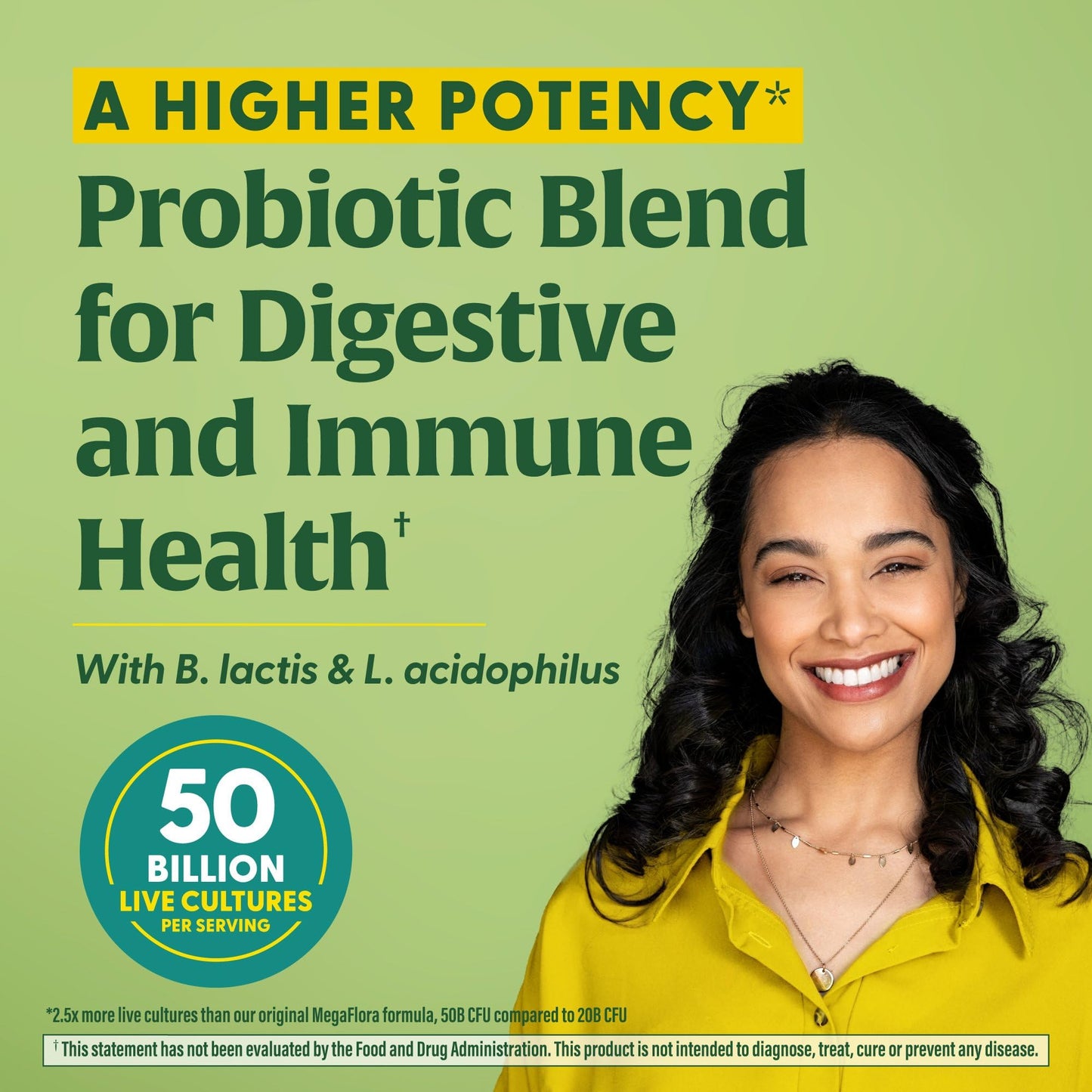 MegaFood MegaFlora Probiotic Plus — 50 Billion CFUs, 14 Strains, Vegetarian, 60 Capsules