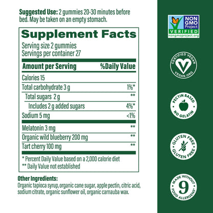 MegaFood Melatonin Gummies – 3 mg per Serving, Vegan & Non-GMO, Berry Flavor – 54 Count (3 Pack)