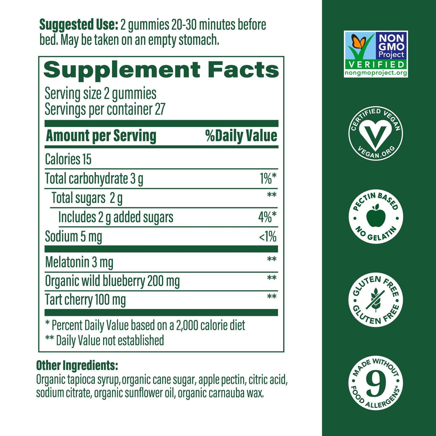 MegaFood Melatonin Gummies – 3 mg per Serving, Vegan & Non-GMO, Berry Flavor – 54 Count (3 Pack)