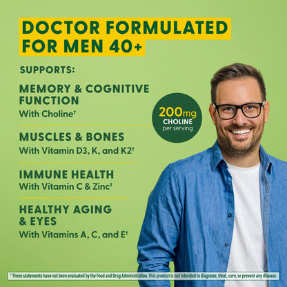 MegaFood Men's 40+ Advanced Multivitamin – Dr-Formulated, Real Food, Vegetarian (120 Tabs)