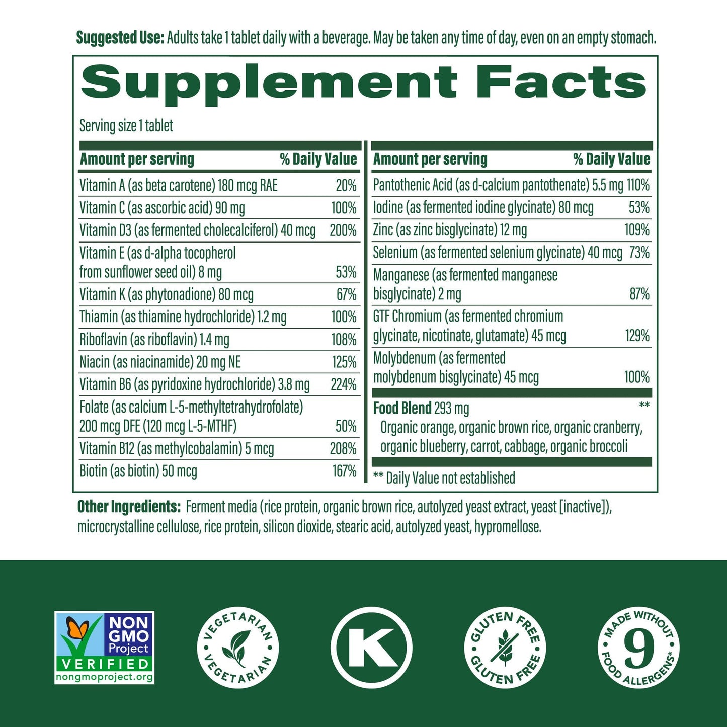 MegaFood Men 55+ One Daily Multivitamin with Methylated B12 – D3, C & Zinc | Vegetarian, 90 Tablets