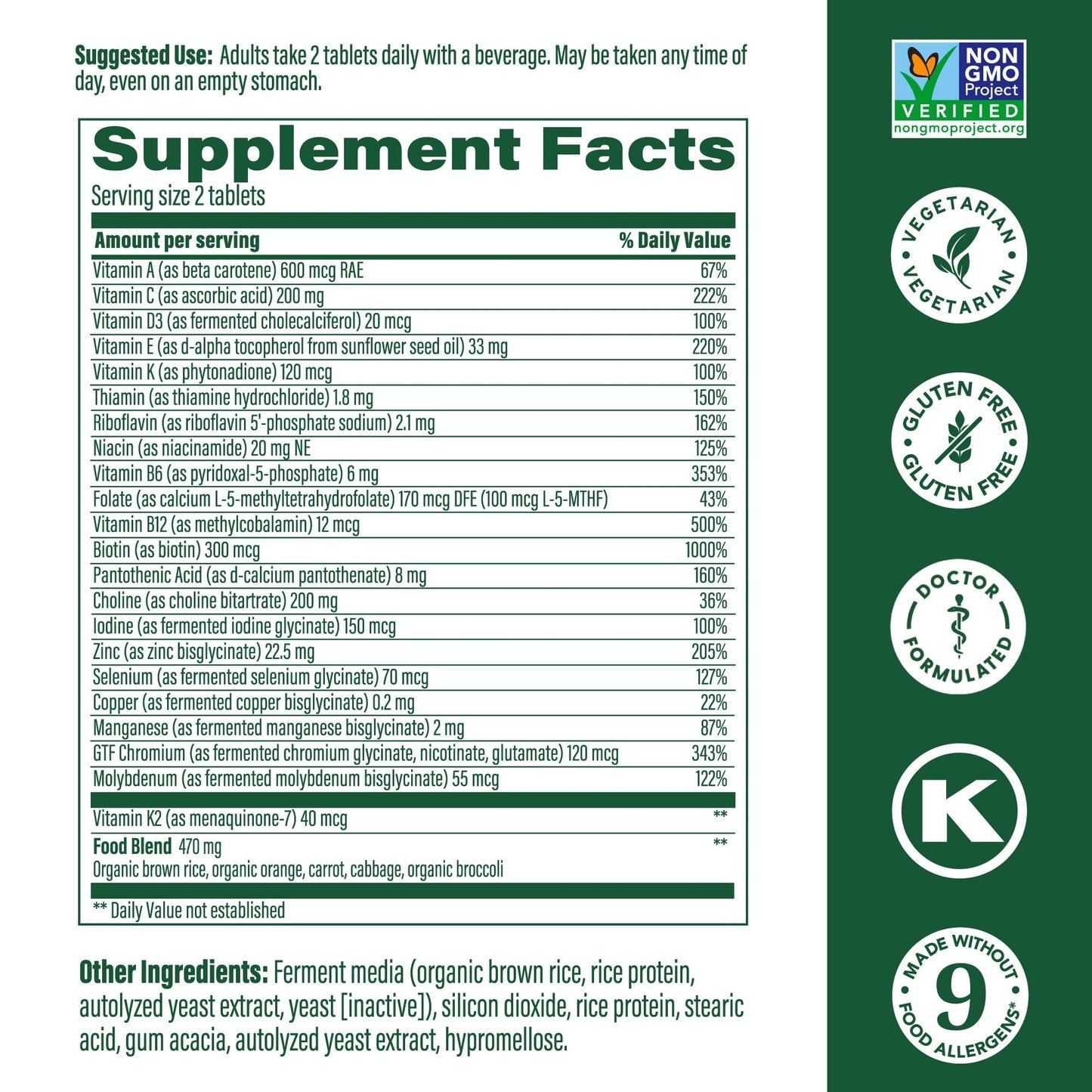 MegaFood Men's Advanced Multivitamin – Doctor-Formulated for Brain Health & Immune Support | 120 Tabs