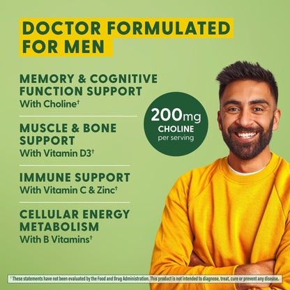 MegaFood Men's Advanced Multivitamin – Doctor-Formulated for Brain Health & Immune Support | 120 Tabs