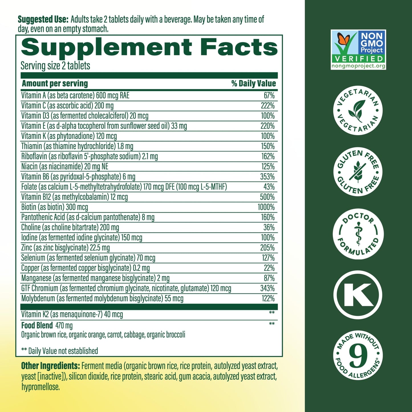 MegaFood Men's Advanced Multivitamin – Doctor-Formulated for Brain Health & Immune Support | 120 Tabs