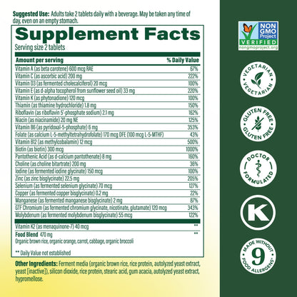 MegaFood Men's Advanced Multivitamin – Doctor-Formulated for Brain Health & Immune Support | 120 Tabs