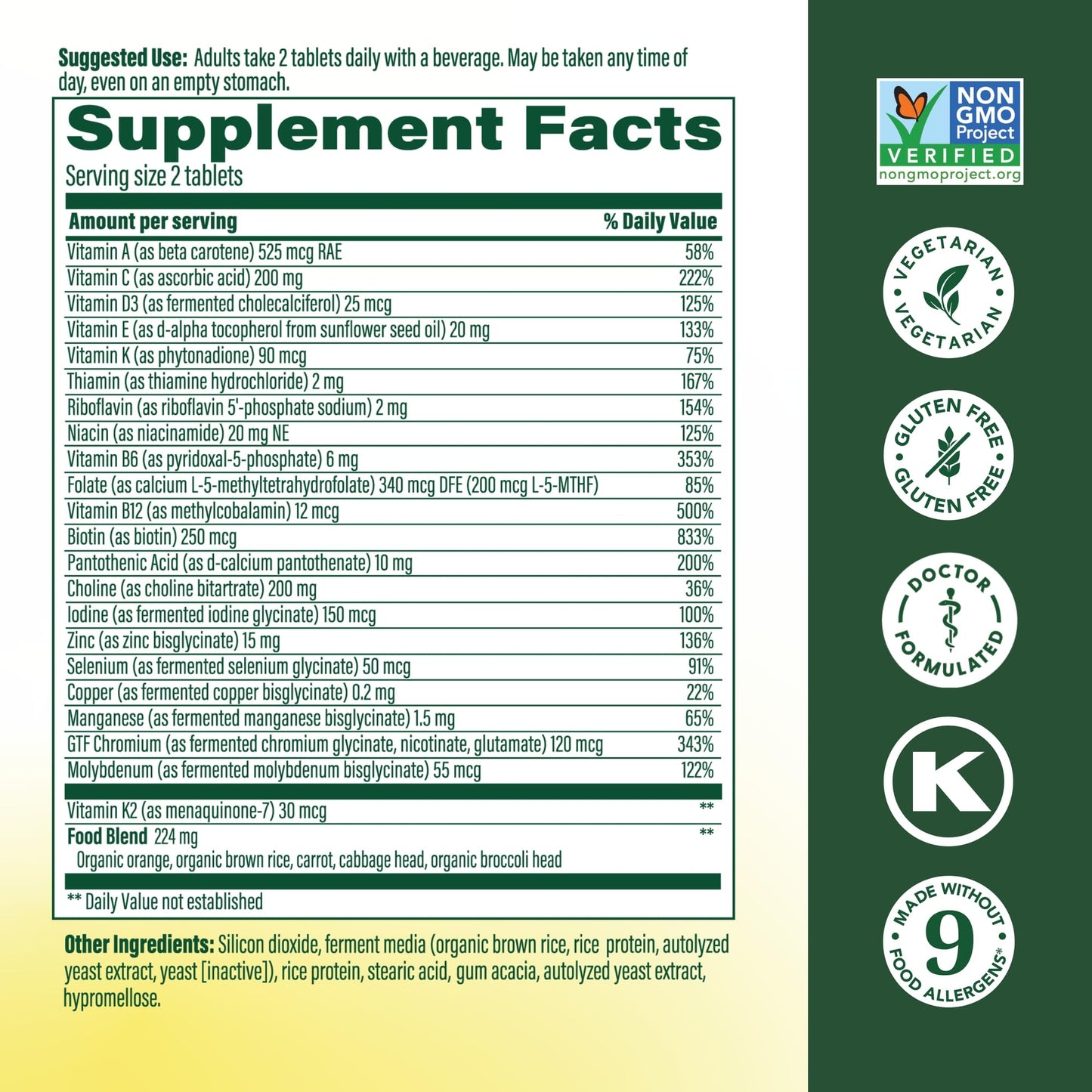 MegaFood Men's 40+ Advanced Multivitamin – Dr-Formulated, Real Food, Vegetarian (120 Tabs)