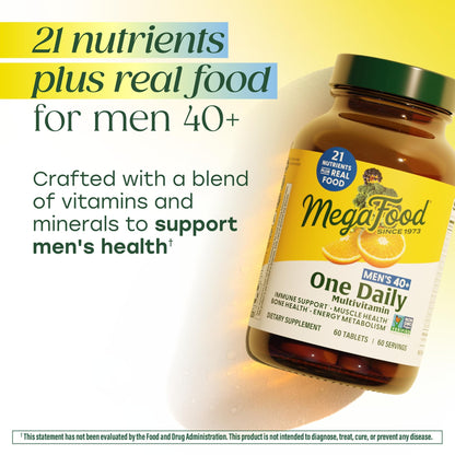 MegaFood Multivitamin for Men 40+ — One Daily, 90 Vegetarian Tablets